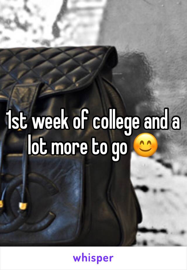 1st week of college and a lot more to go 😊