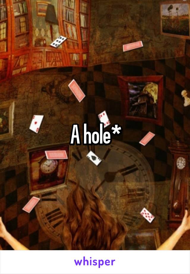 A hole*