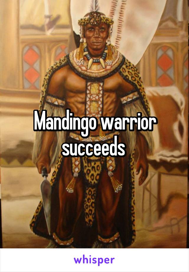 Mandingo warrior succeeds 