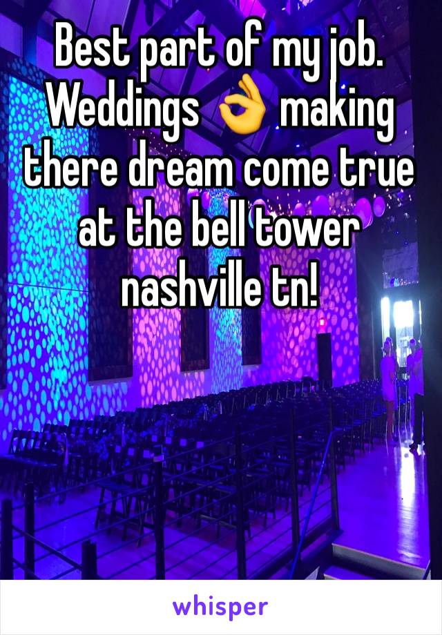 Best part of my job. 
Weddings 👌 making there dream come true at the bell tower nashville tn!