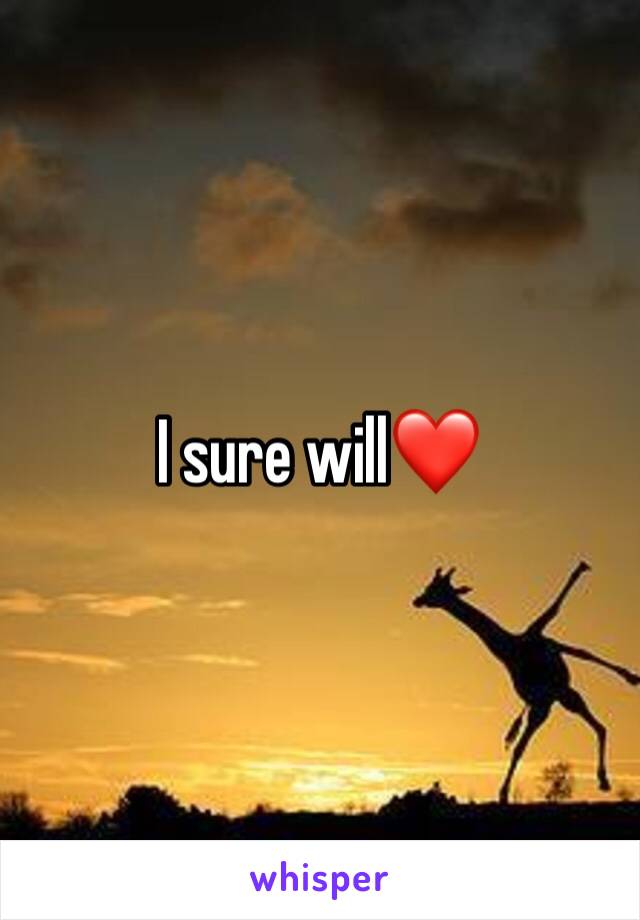 I sure will❤️