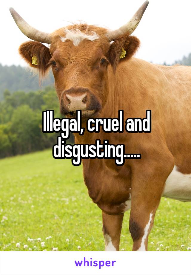 Illegal, cruel and disgusting.....