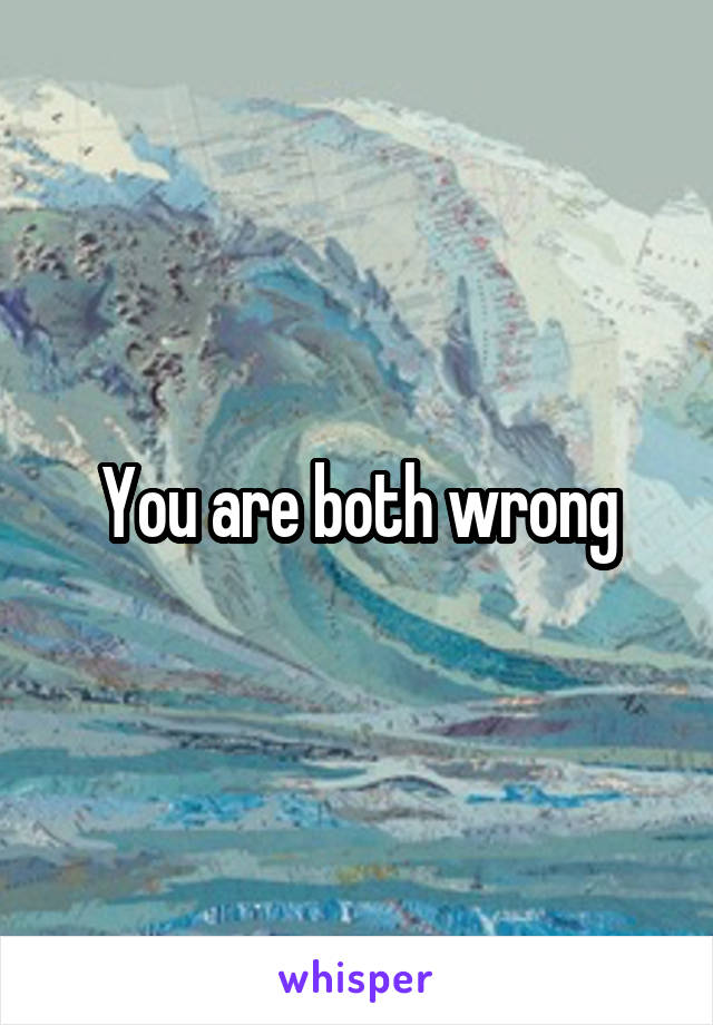 You are both wrong