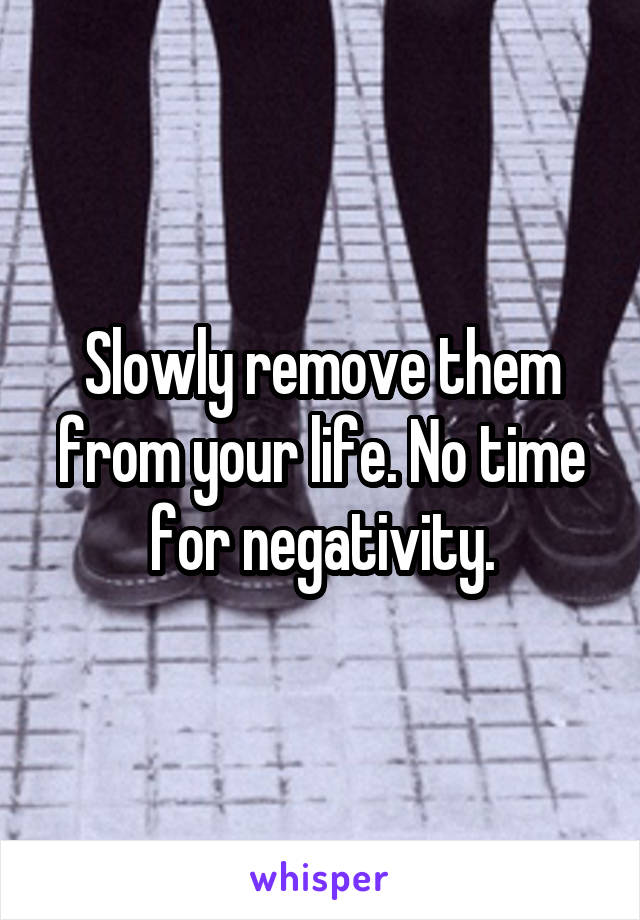 Slowly remove them from your life. No time for negativity.