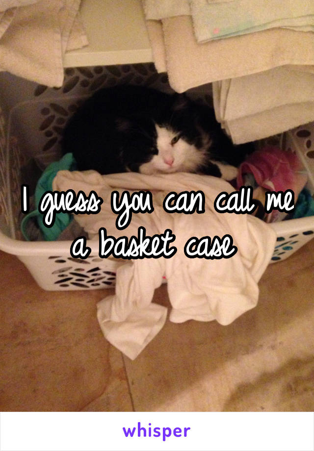 I guess you can call me a basket case 