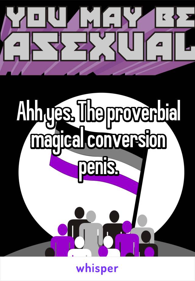 Ahh yes. The proverbial magical conversion penis.