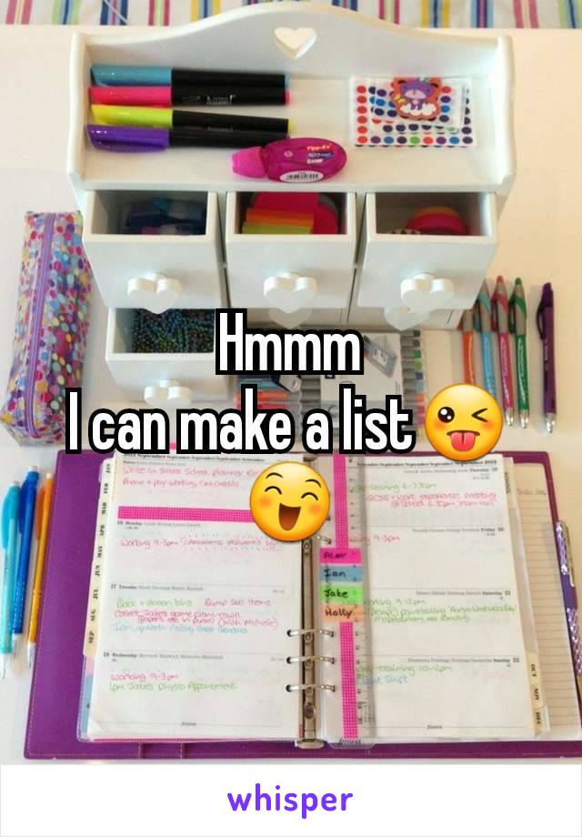 Hmmm
I can make a list😜😄