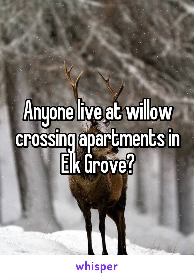 Anyone live at willow crossing apartments in Elk Grove?