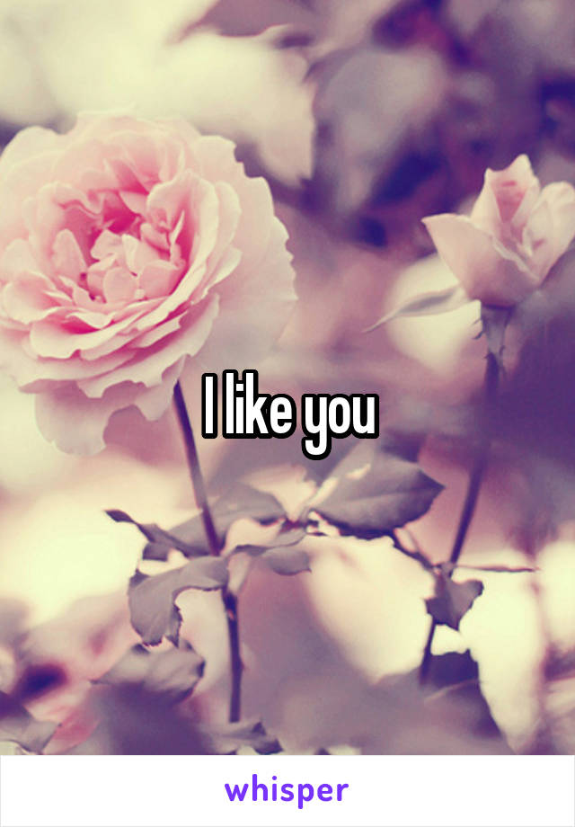 I like you