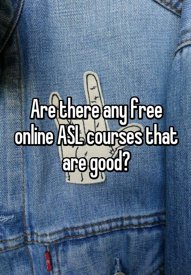 Asl Courses For High School Credit