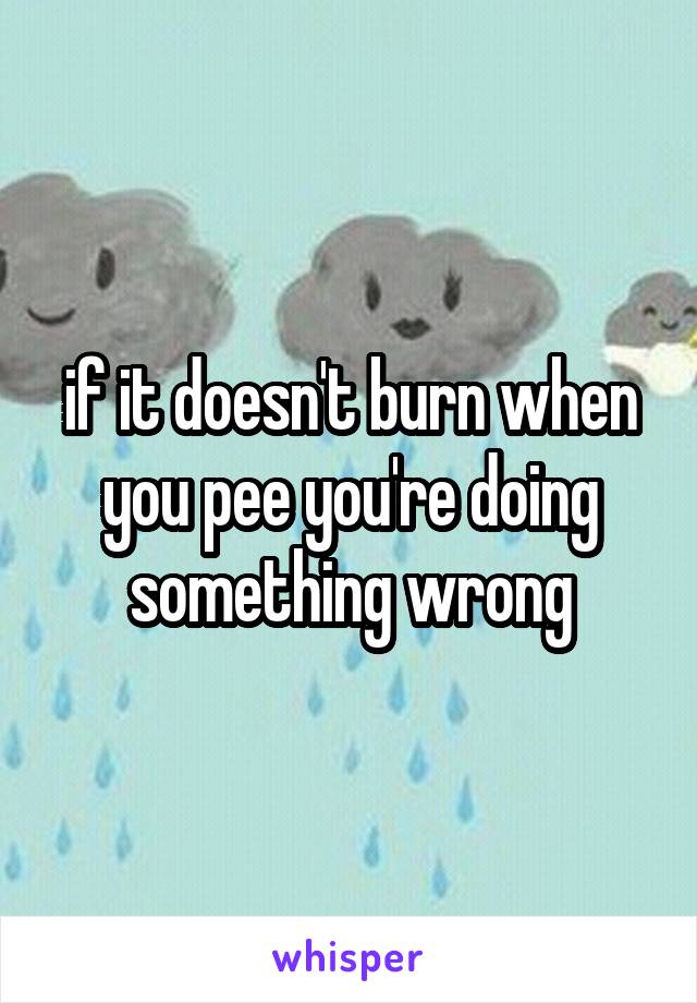 if-it-doesn-t-burn-when-you-pee-you-re-doing-something-wrong