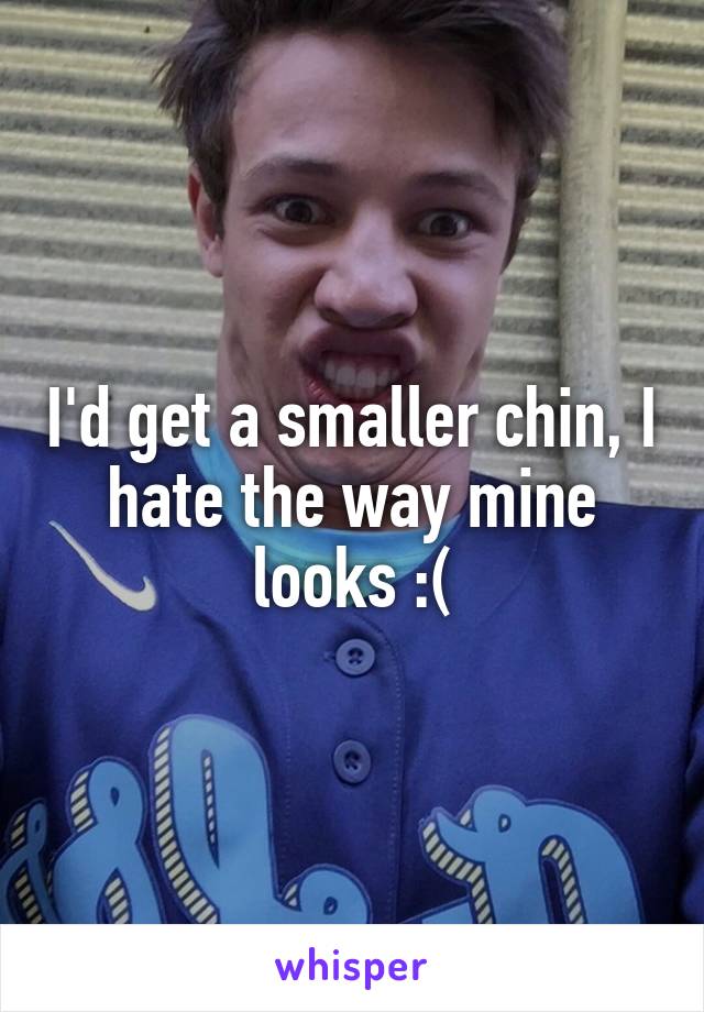 I'd get a smaller chin, I hate the way mine looks :(