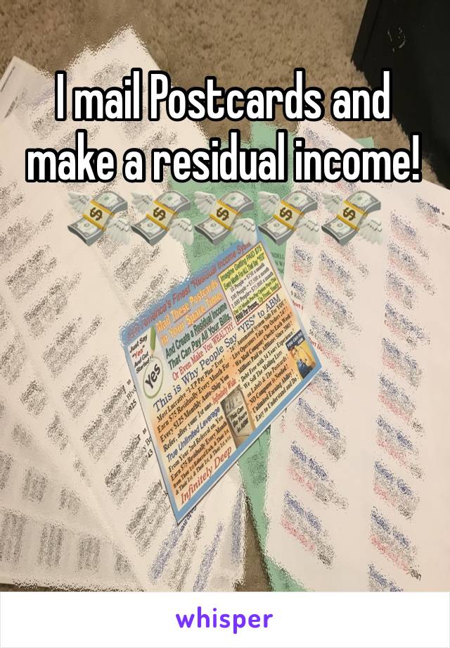 I mail Postcards and make a residual income! 💸💸💸💸💸