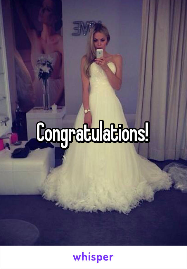 Congratulations! 
