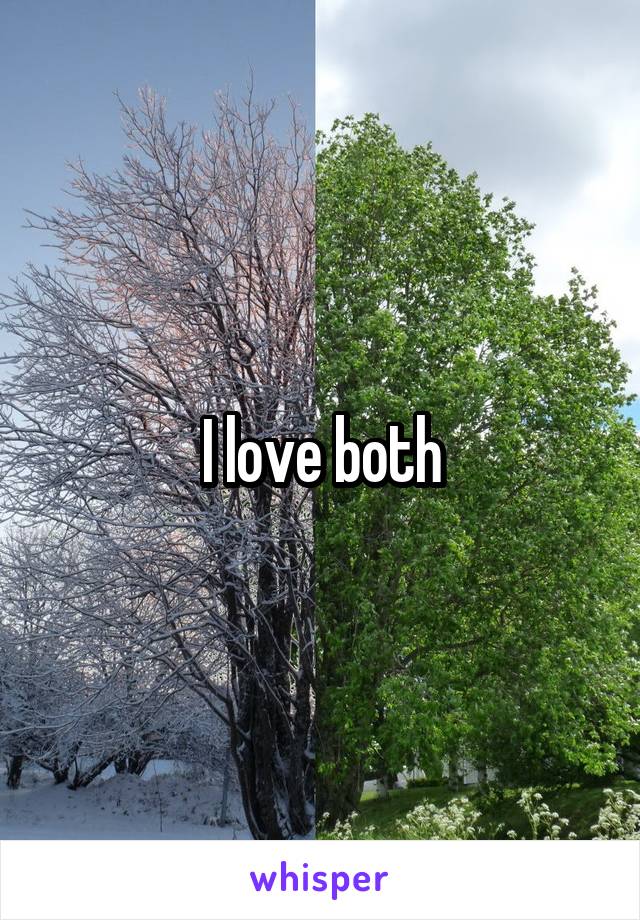 I love both