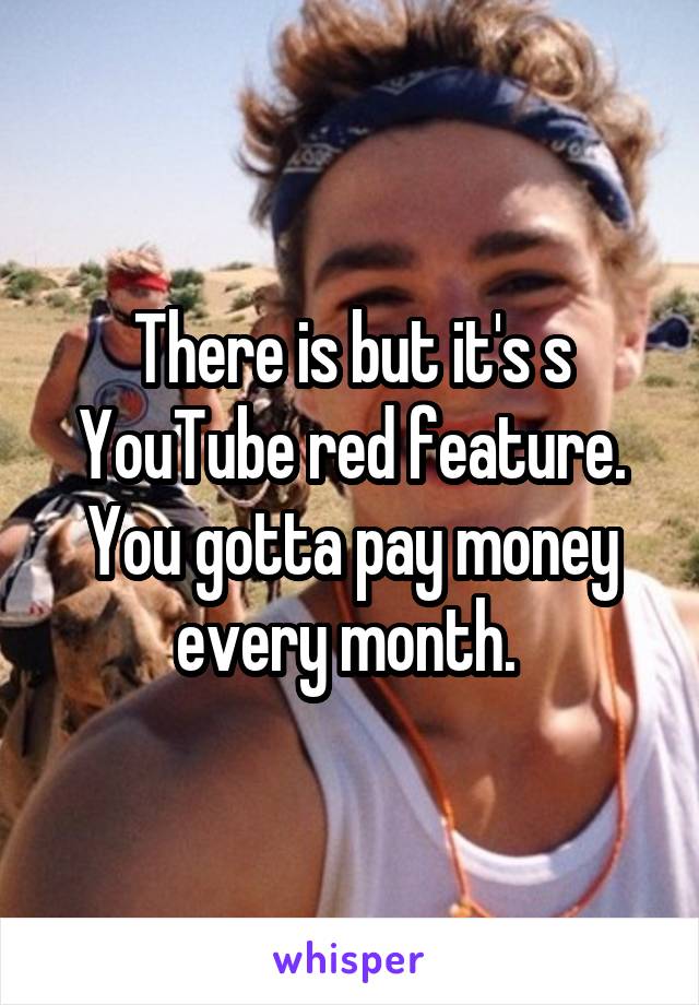 There is but it's s YouTube red feature. You gotta pay money every month. 