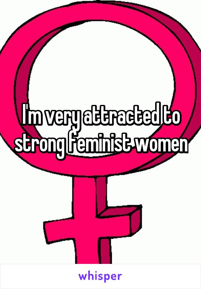 I'm very attracted to strong feminist women 
