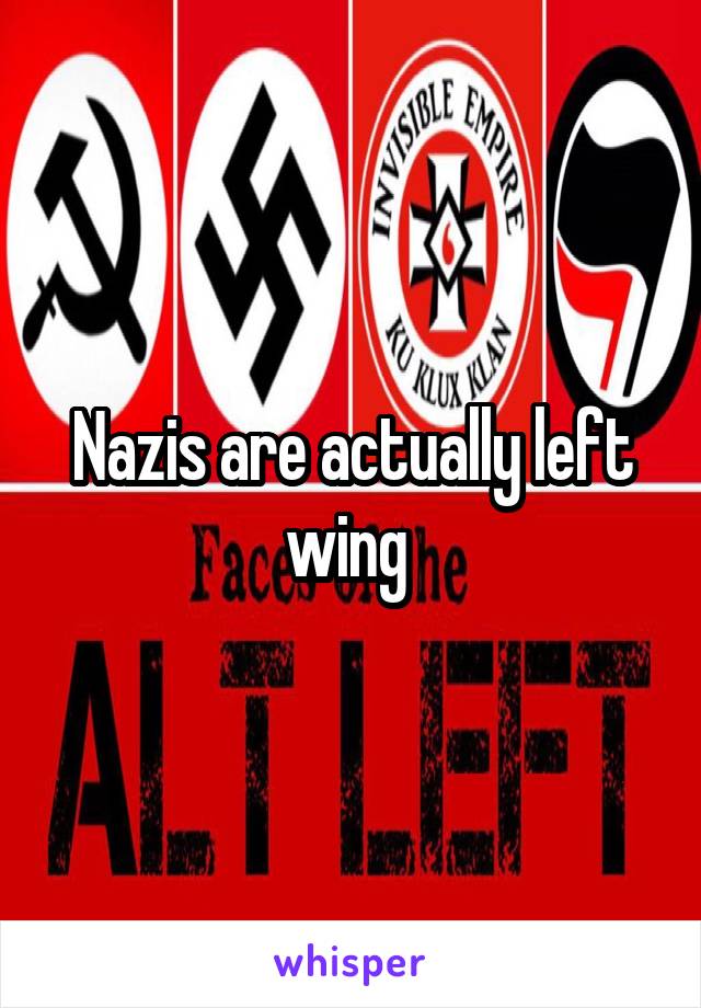 Nazis are actually left wing 