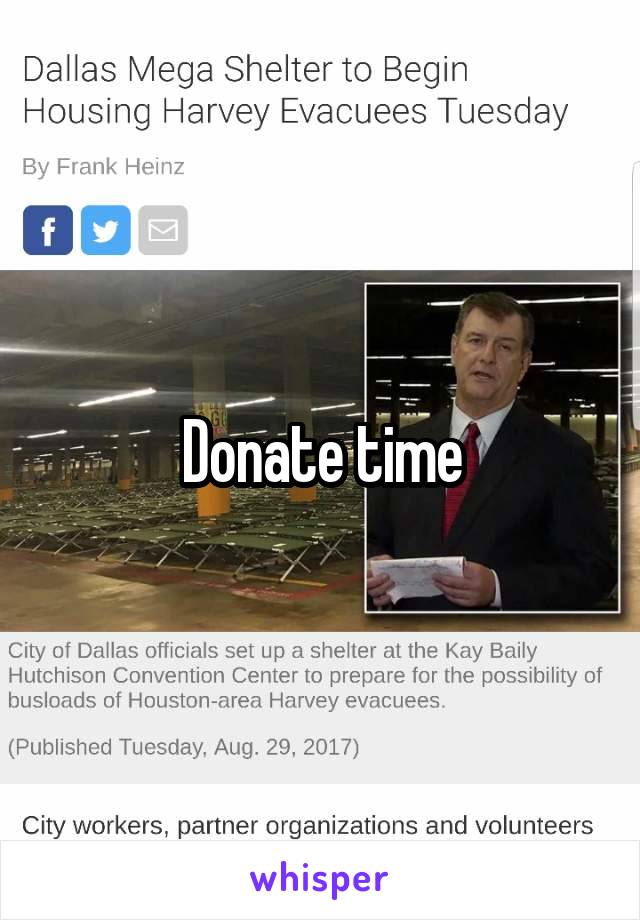 Donate time