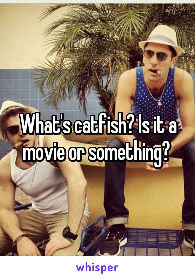 What's catfish? Is it a movie or something? 