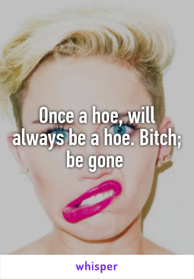 Once a hoe, will always be a hoe. Bitch; be gone 