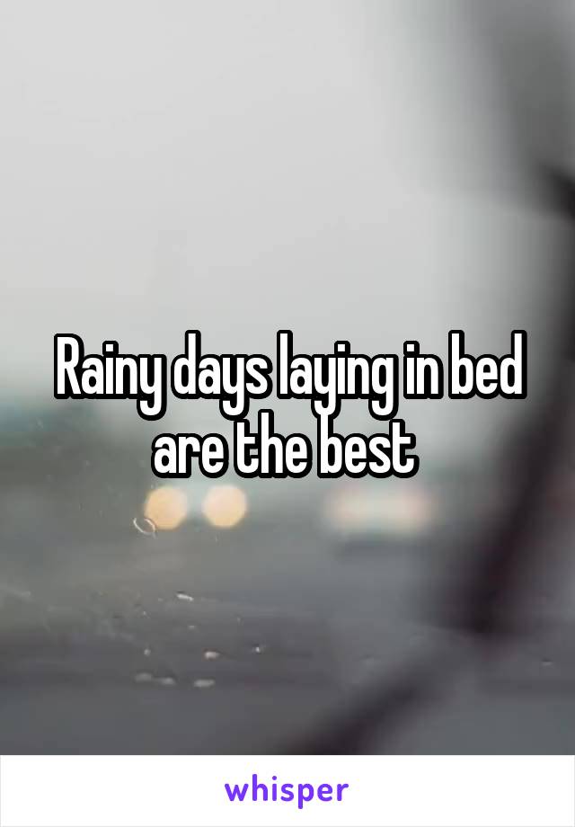 Rainy days laying in bed are the best 