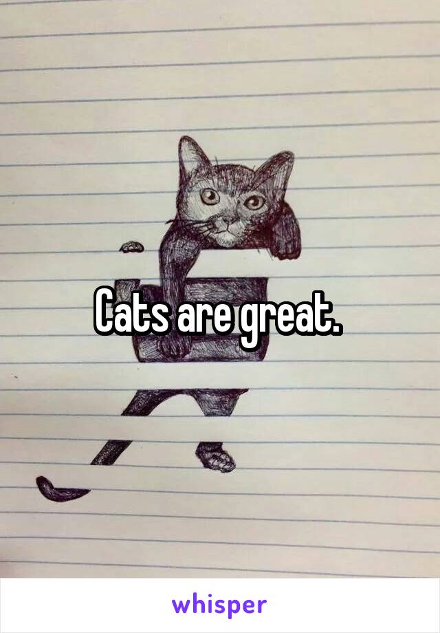 Cats are great. 