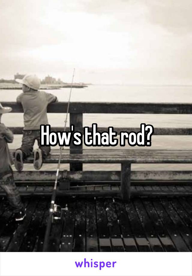 How's that rod?