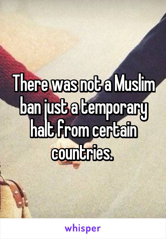 There was not a Muslim ban just a temporary halt from certain countries. 