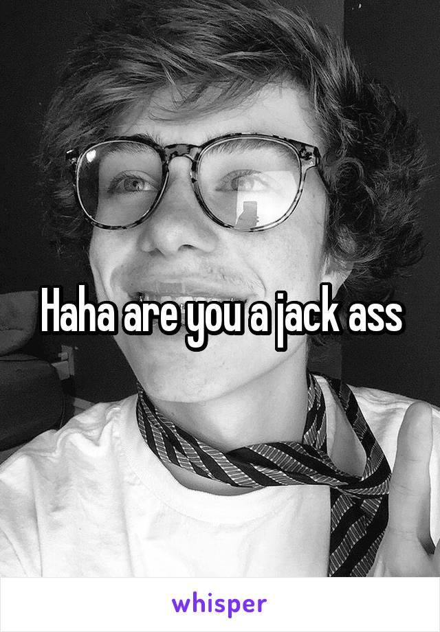 Haha are you a jack ass