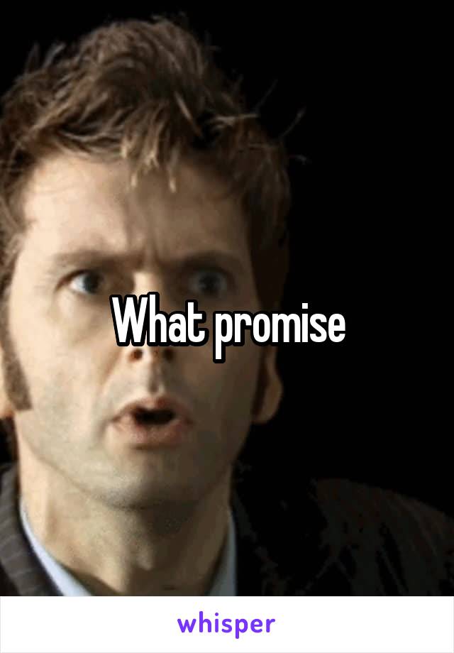 What promise