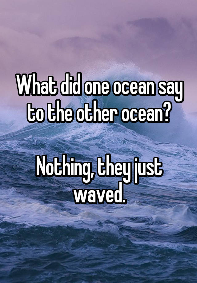 Critical Ops on X: What did one ocean say to the other ocean