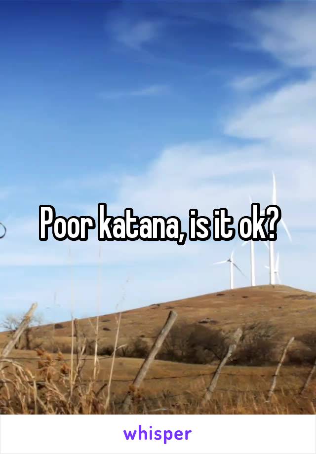 Poor katana, is it ok?