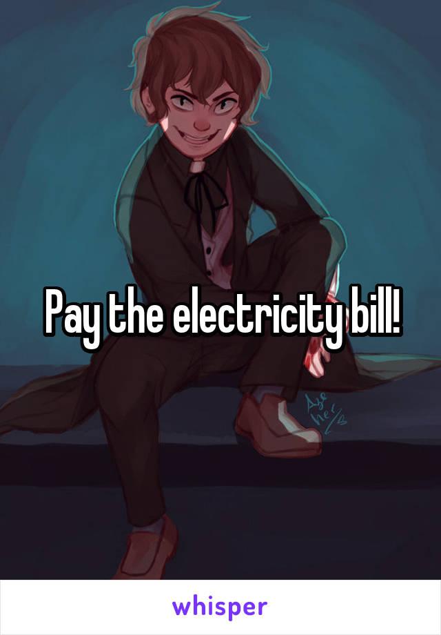 Pay the electricity bill!