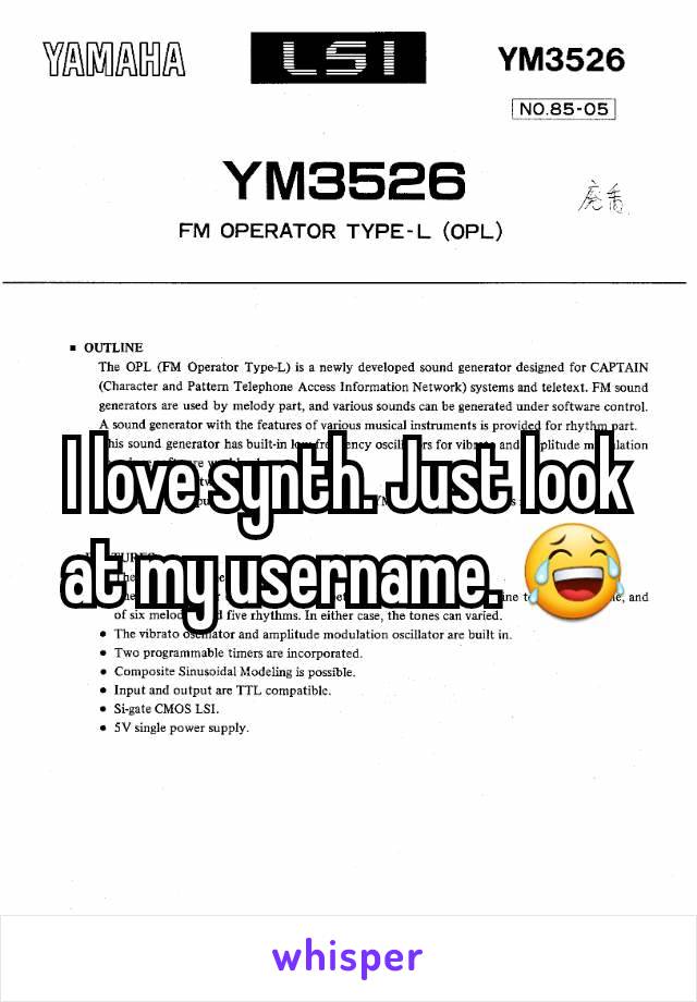 I love synth. Just look at my username. 😂