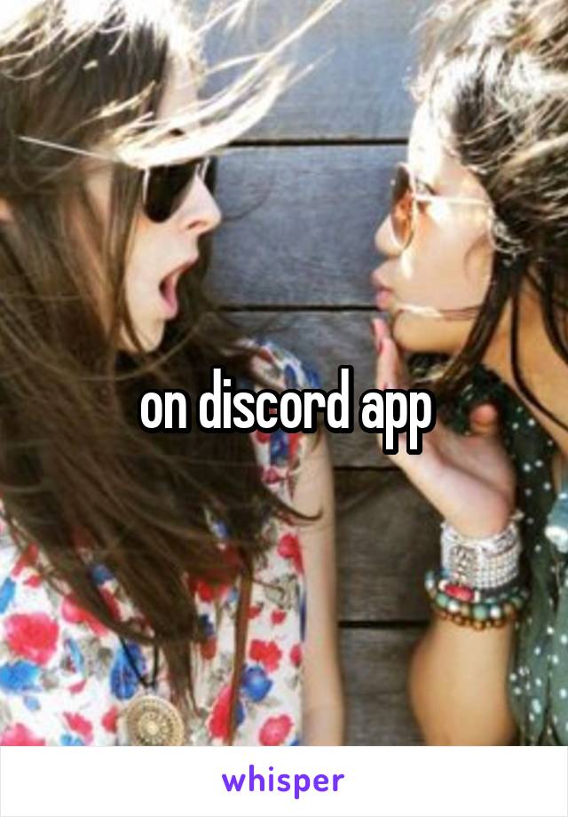 on discord app