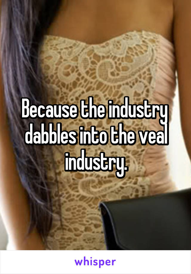 Because the industry  dabbles into the veal industry.