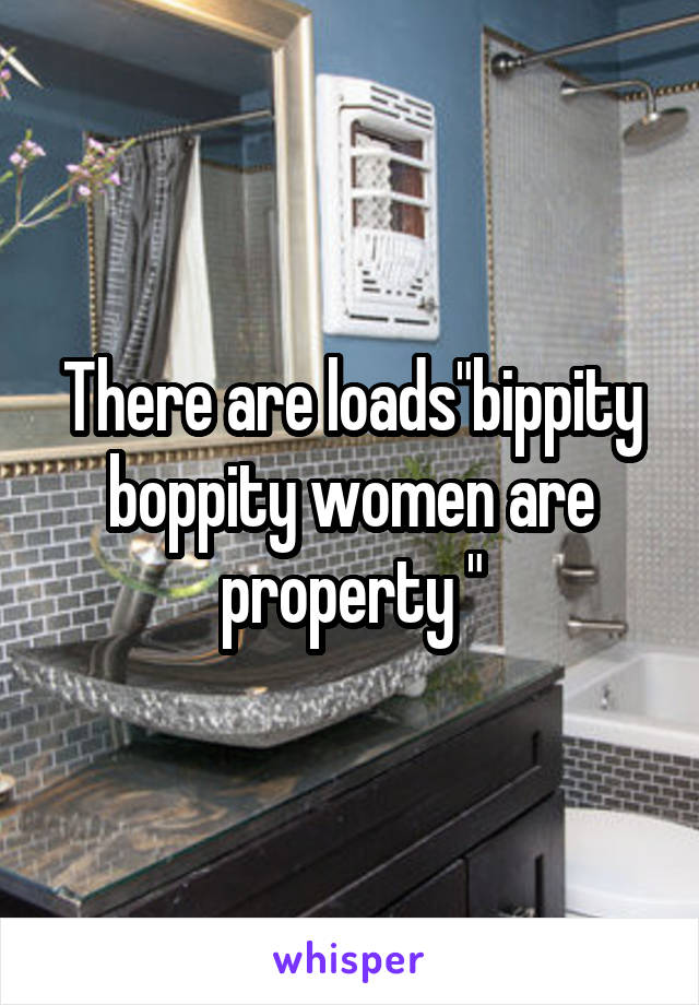 There are loads"bippity boppity women are property "
