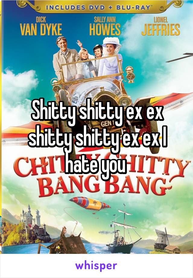 Shitty shitty ex ex shitty shitty ex ex I hate you 