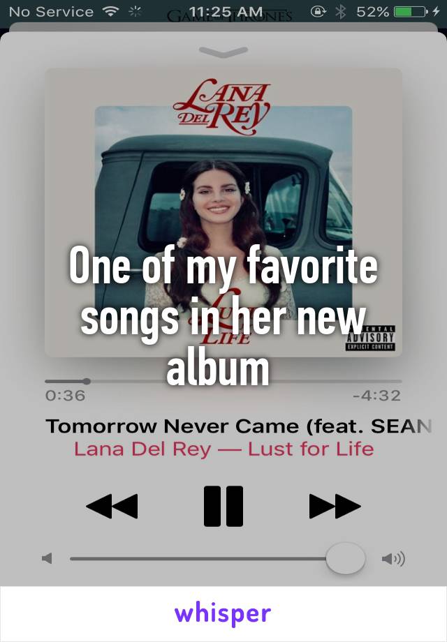 One of my favorite songs in her new album 
