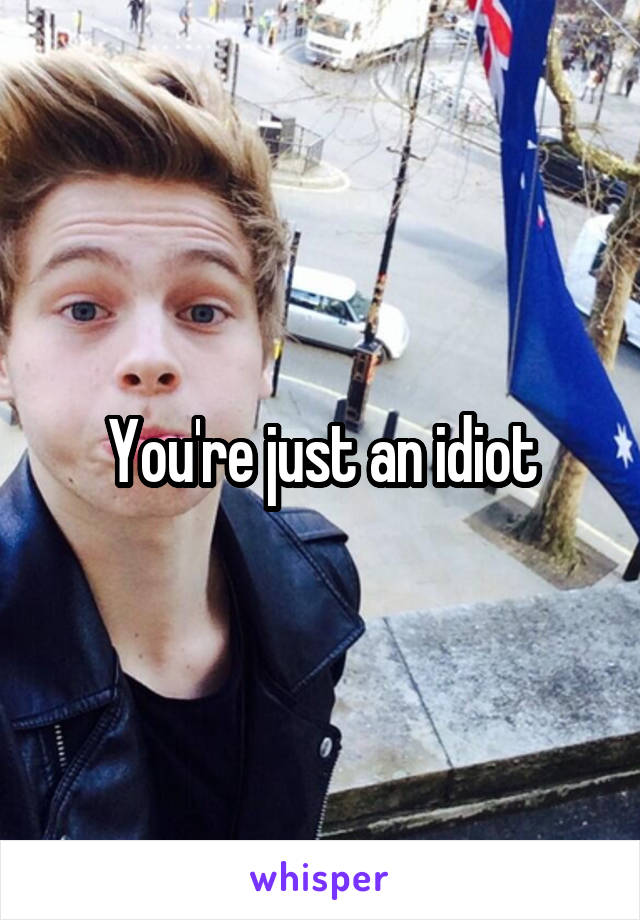 You're just an idiot