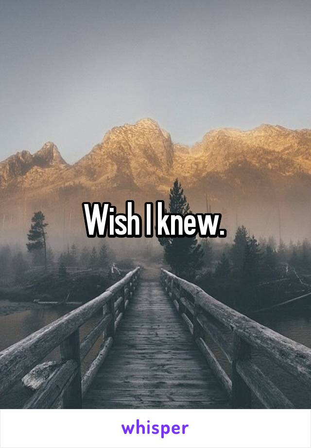 Wish I knew. 