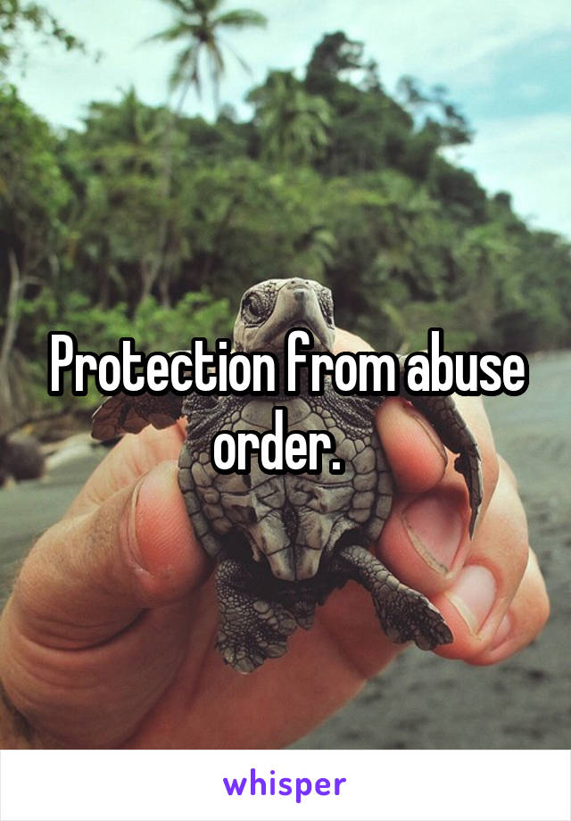 Protection from abuse order.  