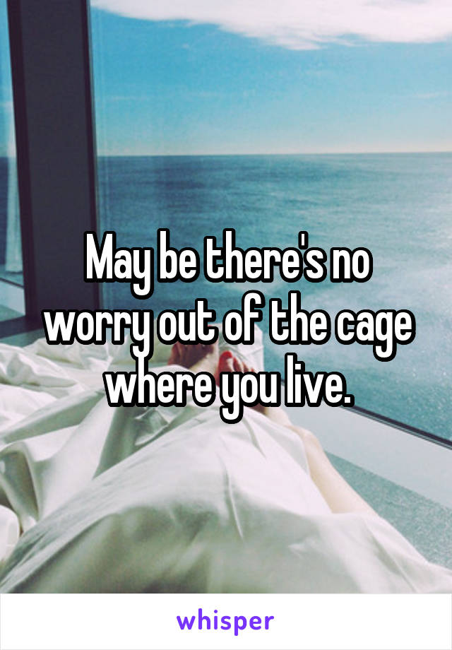 May be there's no worry out of the cage where you live.