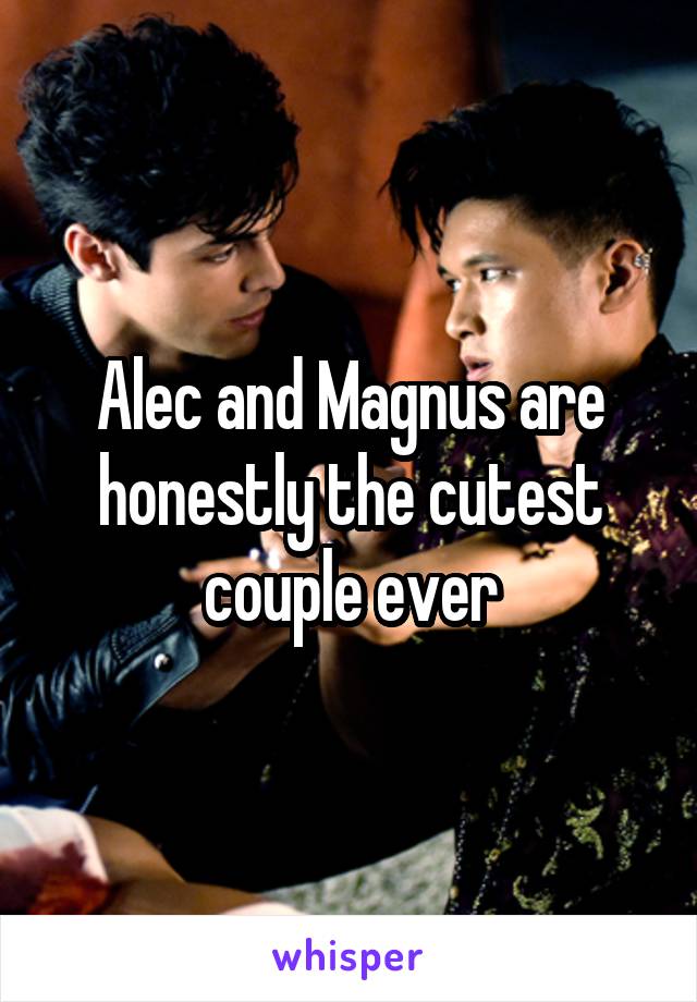 Alec and Magnus are honestly the cutest couple ever