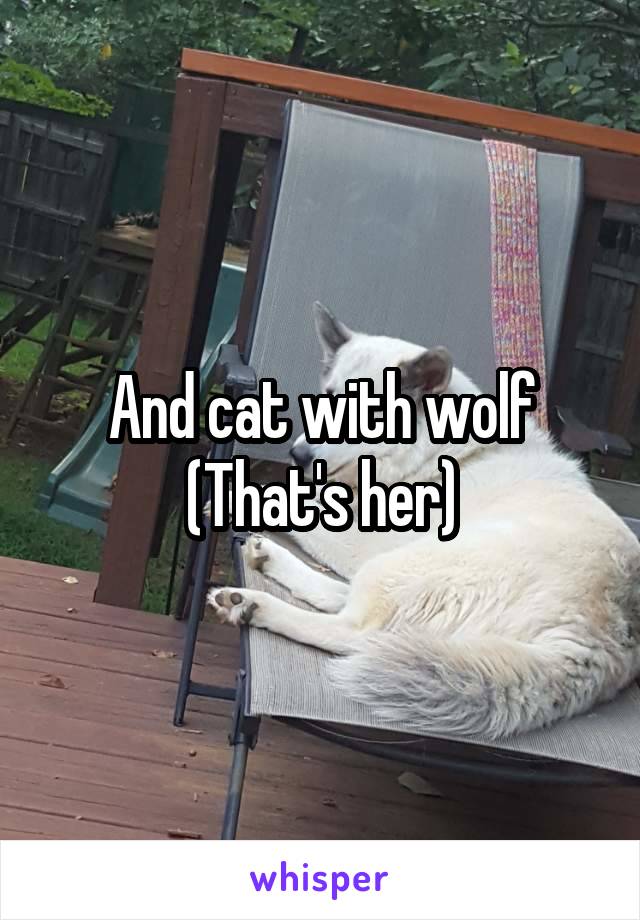 And cat with wolf (That's her)