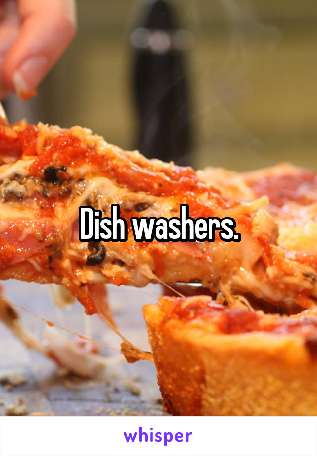 Dish washers.