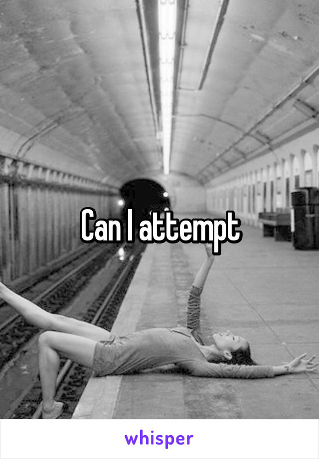 Can I attempt