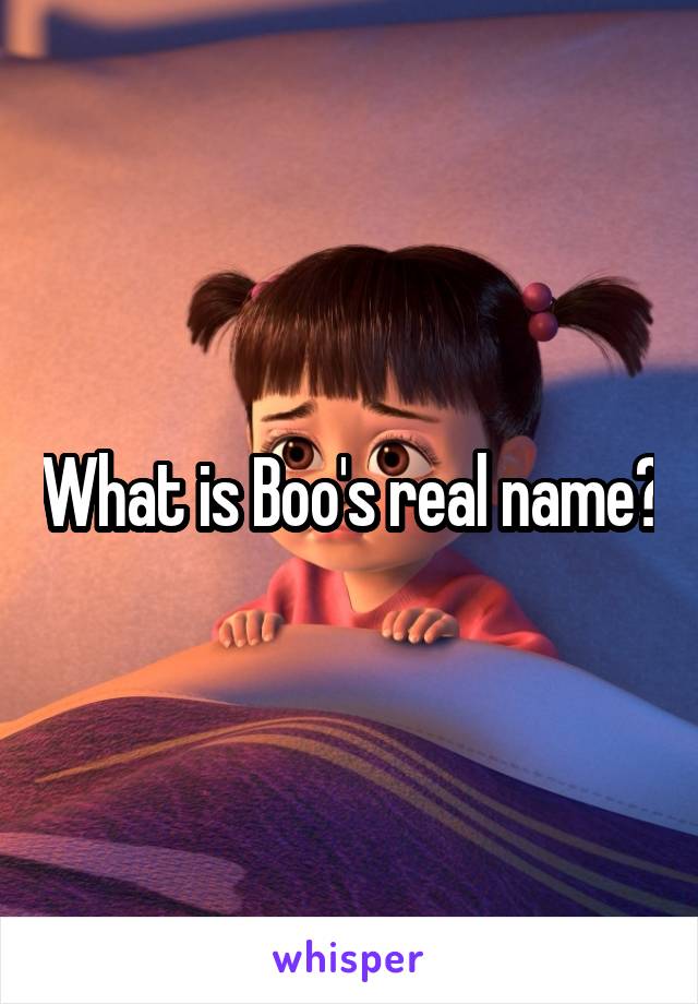 What is Boo's real name?