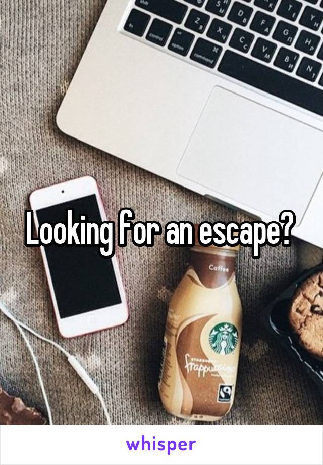 Looking for an escape? 